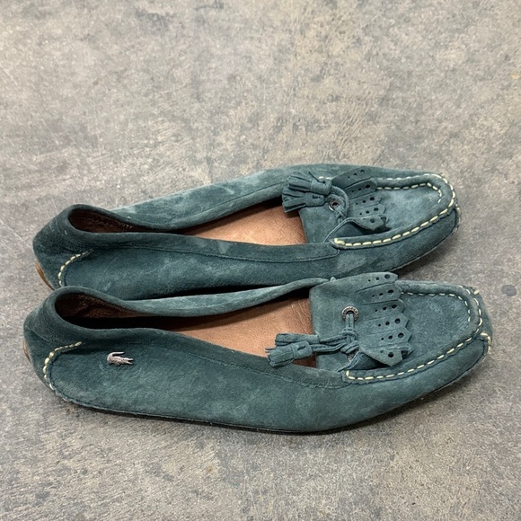Lacoste Green Suede Women's Loafers - Picture 2 of 4